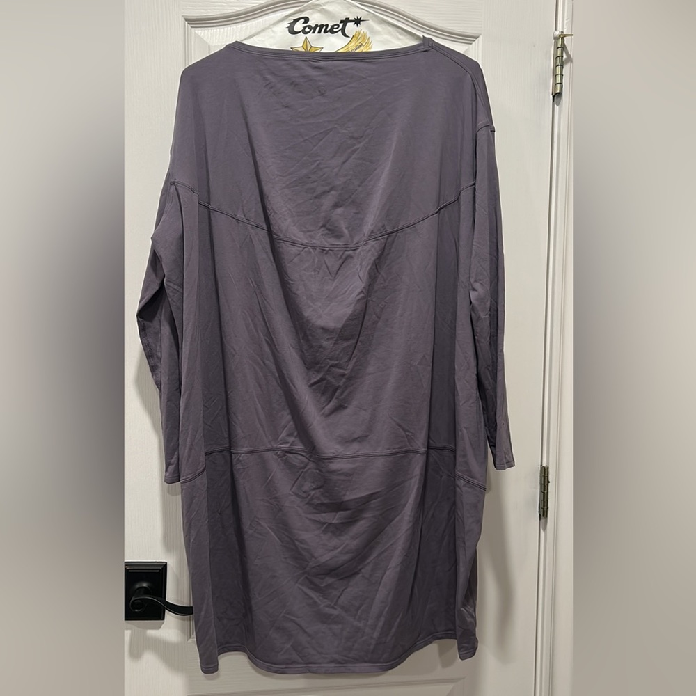 Lululemon Back in Action Long Sleeve Dress  Grey Purple